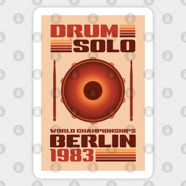 Drum Solo World Championships - Berlin 1983 Sticker by CuriousCurios